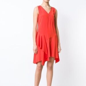 Flamenco silk Asymmetrical Tank Dress by Derek Lam 10 Crosby
